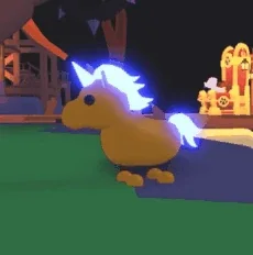 Mega Neon Golden Unicorn in game