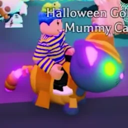 Mega Neon Halloween Golden Mummy Cat in game