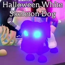 Mega Neon Halloween White Skeleton Dog in game