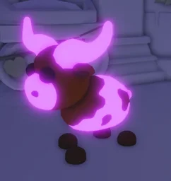 Mega Neon Longhorn Cow in game