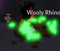 Mega Neon Woolly Rhino in game