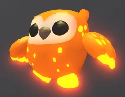 Neon Clementine Owl in game
