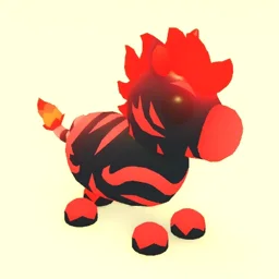 Neon Flaming Zebra in game