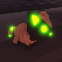 Neon Halloween Black Mummy Cat in game