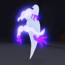 Neon Halloween White Ghost Dragon in game