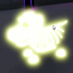 Neon Halloween White Skeleton Dog in game