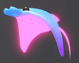 Neon Manta Ray in game
