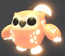 Neon Peach Owl in game