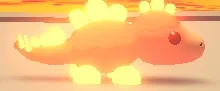 Neon Stegosaurus in game