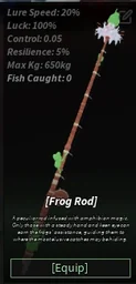 Frog Rod in Fisch