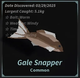Gale Snapper in Fisch