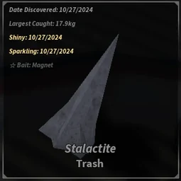Stalactite in Fisch