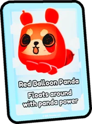 Red Balloon Panda Card in Pet Simulator 99