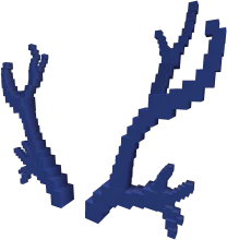 Blue 8-Bit Antlers in Roblox Limiteds