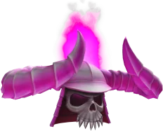 Flaming Pink Horned Helmet