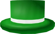 Green Top Hat with White Band in Roblox Limiteds