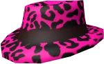 Hot Pink Snow Leopard Fedora