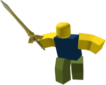 Noob Attack: Golden Sword Gladiator in Roblox Limiteds