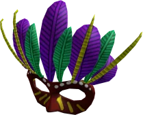 Red Mardi Gras Mask