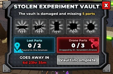Stolen Experiment Vault